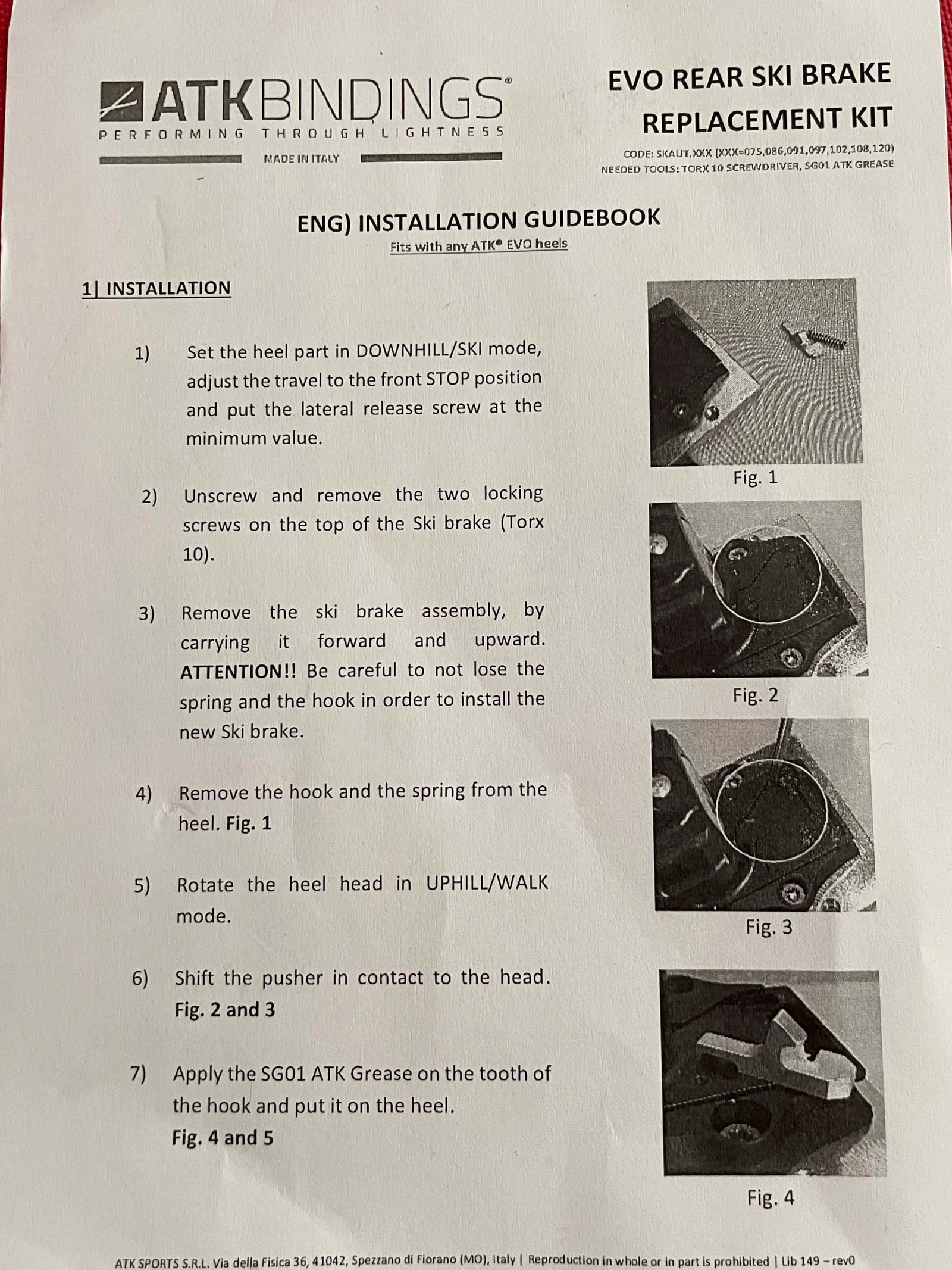 EVO System automatic brakes by ATK SKAUT