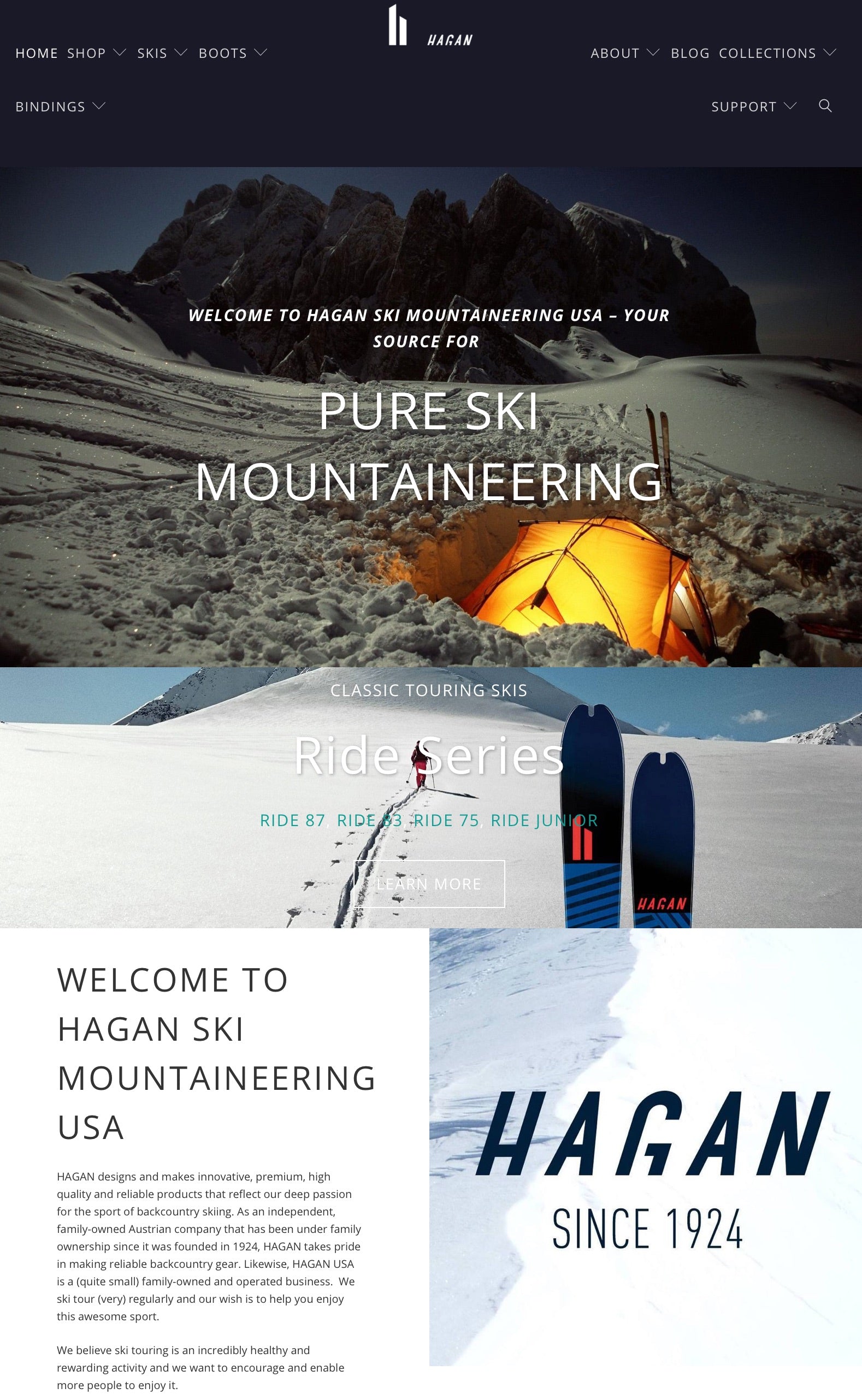 Brand New Hagan Ski Mountaineering USA Website!