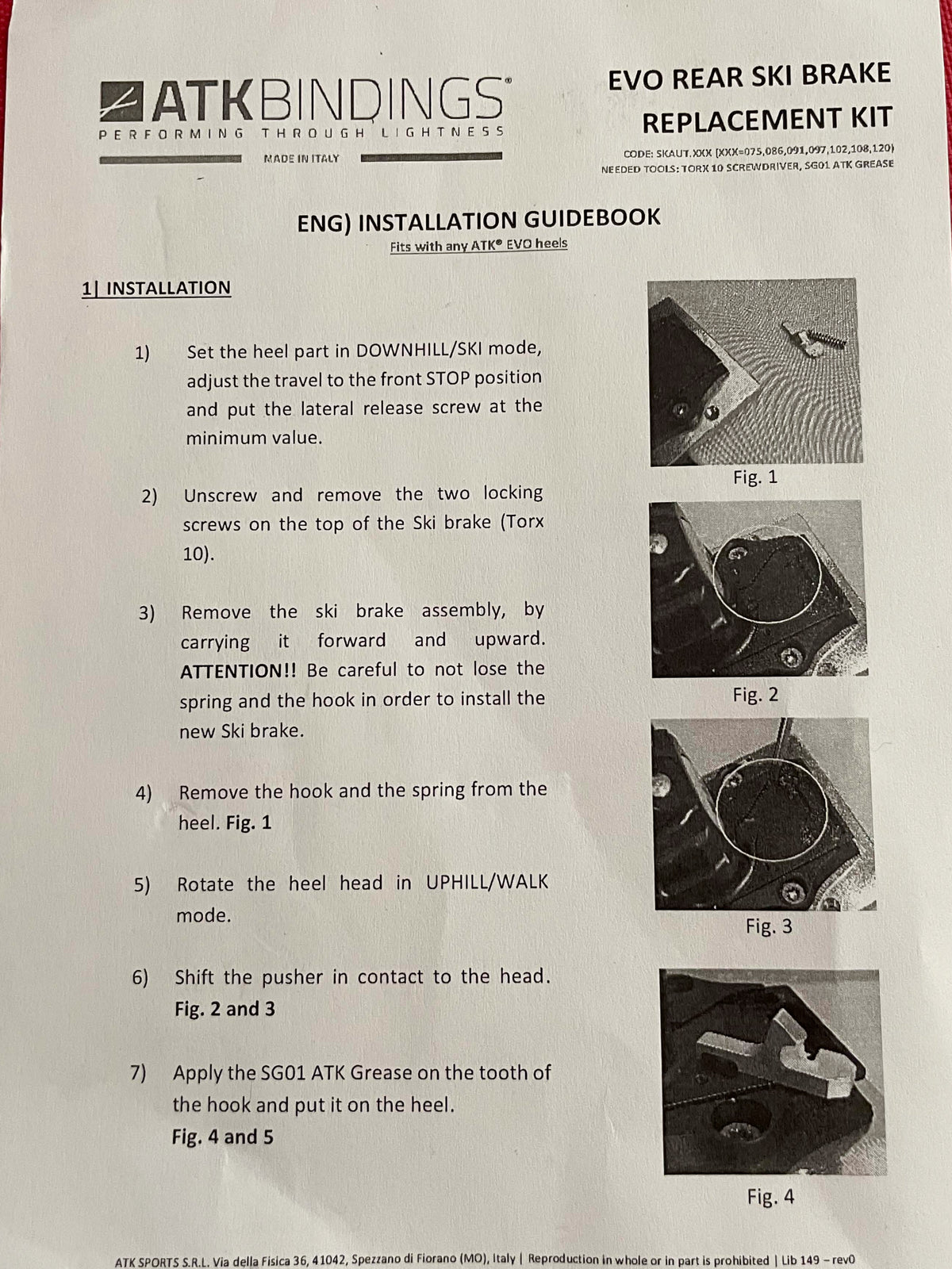 EVO System automatic brakes by ATK SKAUT