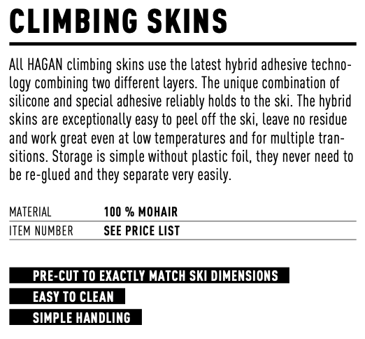 Core 89 Skins, Climbing Skins - Hagan Ski Mountaineering Alpine Ski Touring Backcountry Gear