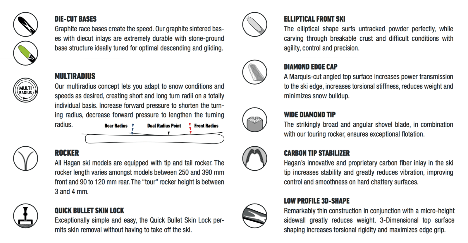 Sky Raider, Skis - Hagan Ski Mountaineering Alpine Ski Touring Backcountry Gear