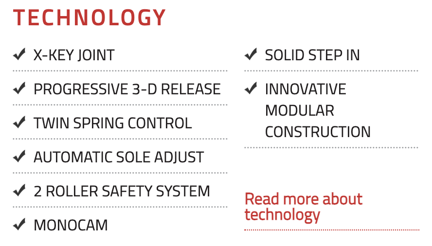 VIST VJ75 junior alpine ski binding technology