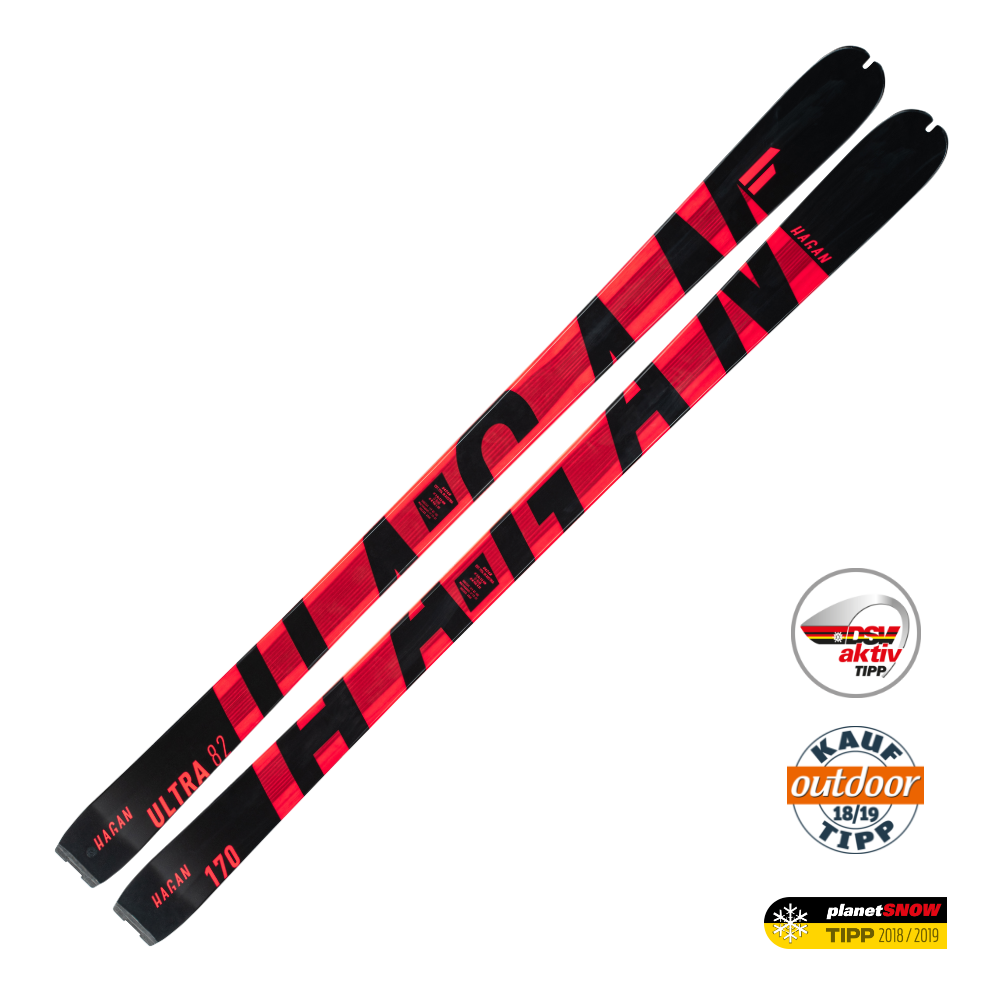 Backcountry skiers on Hagan Ultra 82 touring skis